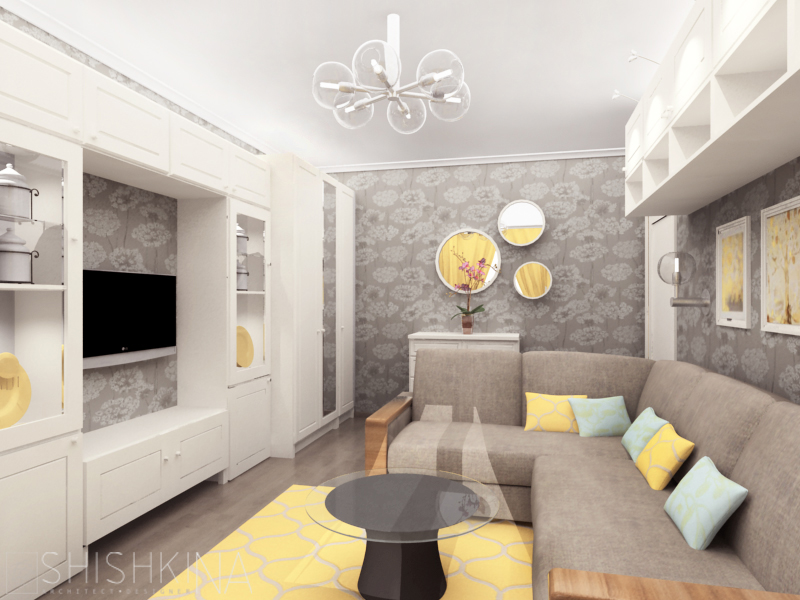 Портфолио: Дизайн проект квартиры с мебелью икеа